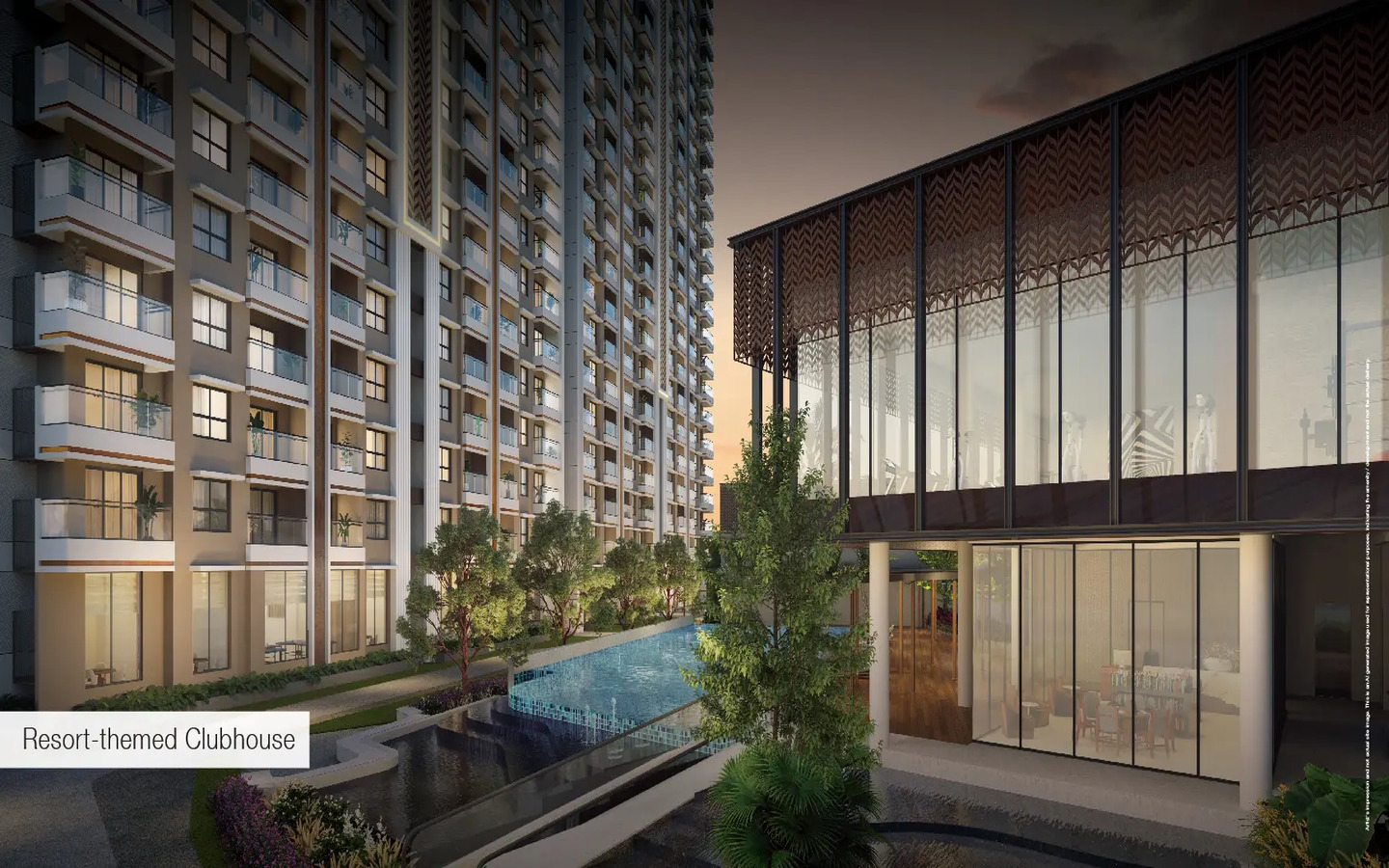 Building with swimming pool